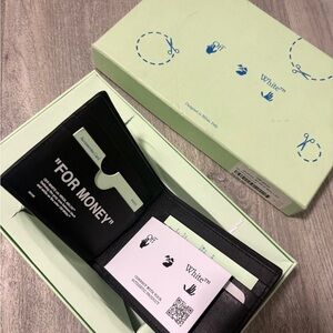 Off-White Black Leather Wallet